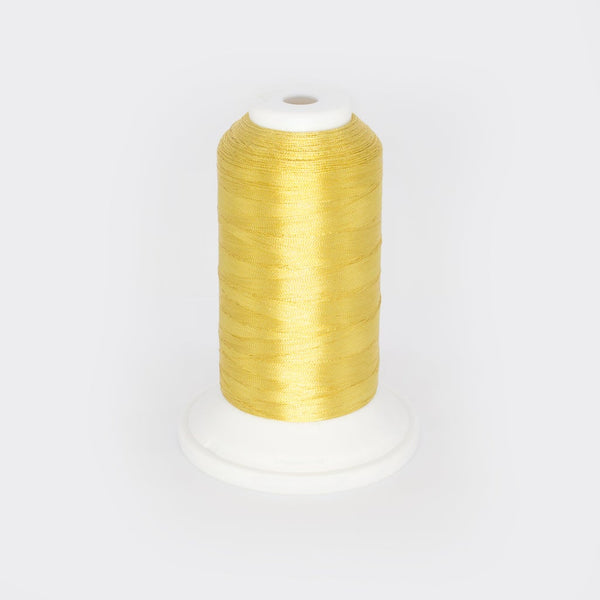 Robison Anton Rayon #122 Embroidery Thread, 5000M Cone, Color 2201, OLD GOLD