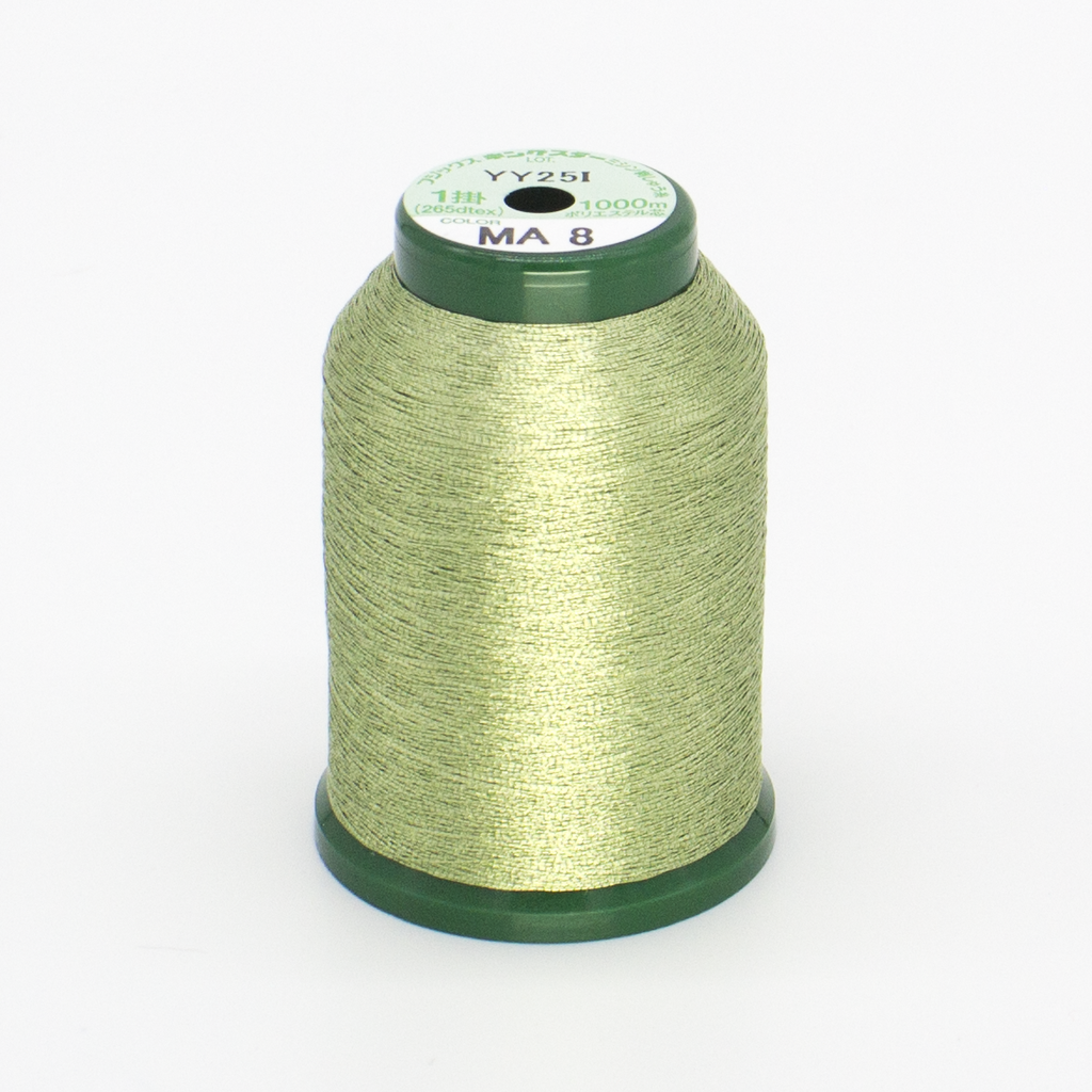 KingStar Metallic Thread MA-8 PALE GREEN - 1000 Meter – The Embroidery ...