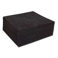 Black Medium Weight (2.5 oz.) Cutaway Backing Squares (250 Pack)