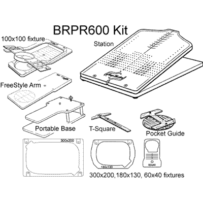 4- Fixture Kit for Brother PR600 to 1000 or Baby Lock EMP6