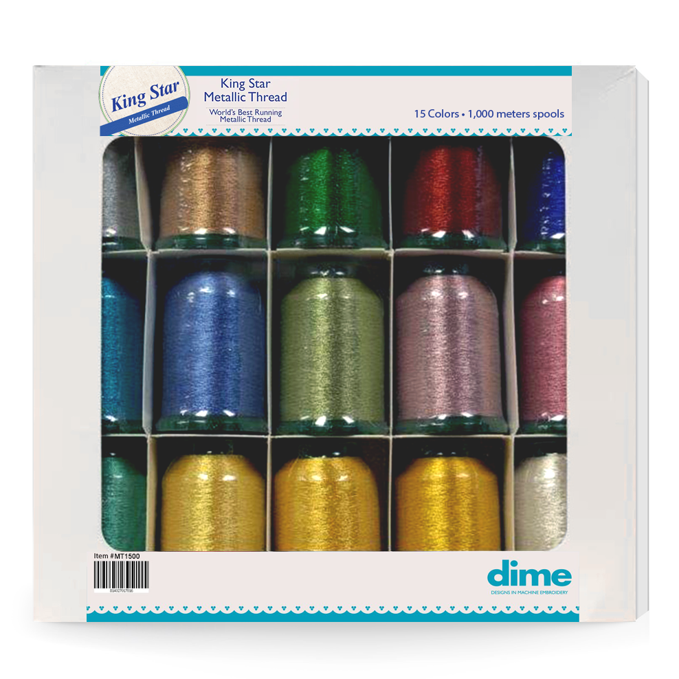 Metallic Embroidery 4-Cone Thread Kit - Antique Gold
